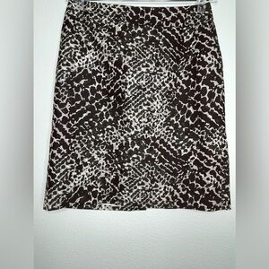 Ann Taylor Loft Women's Pencil Skirt Animal Print Lined w/pockets Size 8